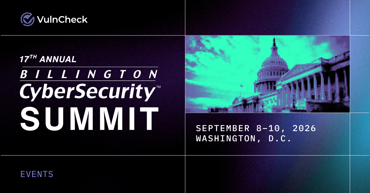 Meet VulnCheck at the 2026 Billington Federal Cybersecurity Summit
