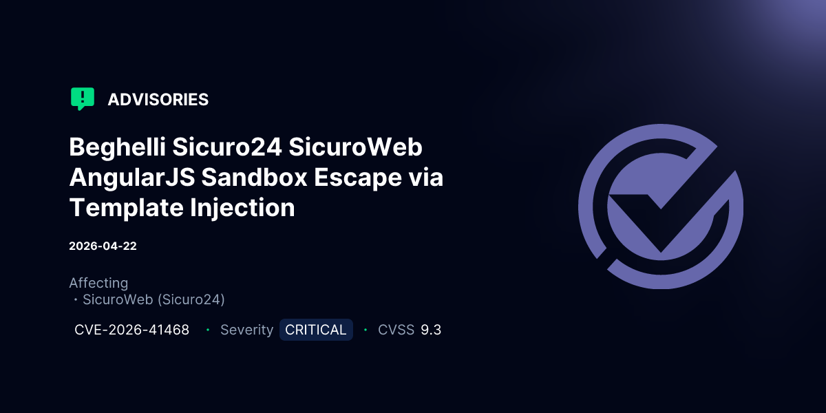 Beghelli Sicuro24 SicuroWeb AngularJS Sandbox Escape via Template ...