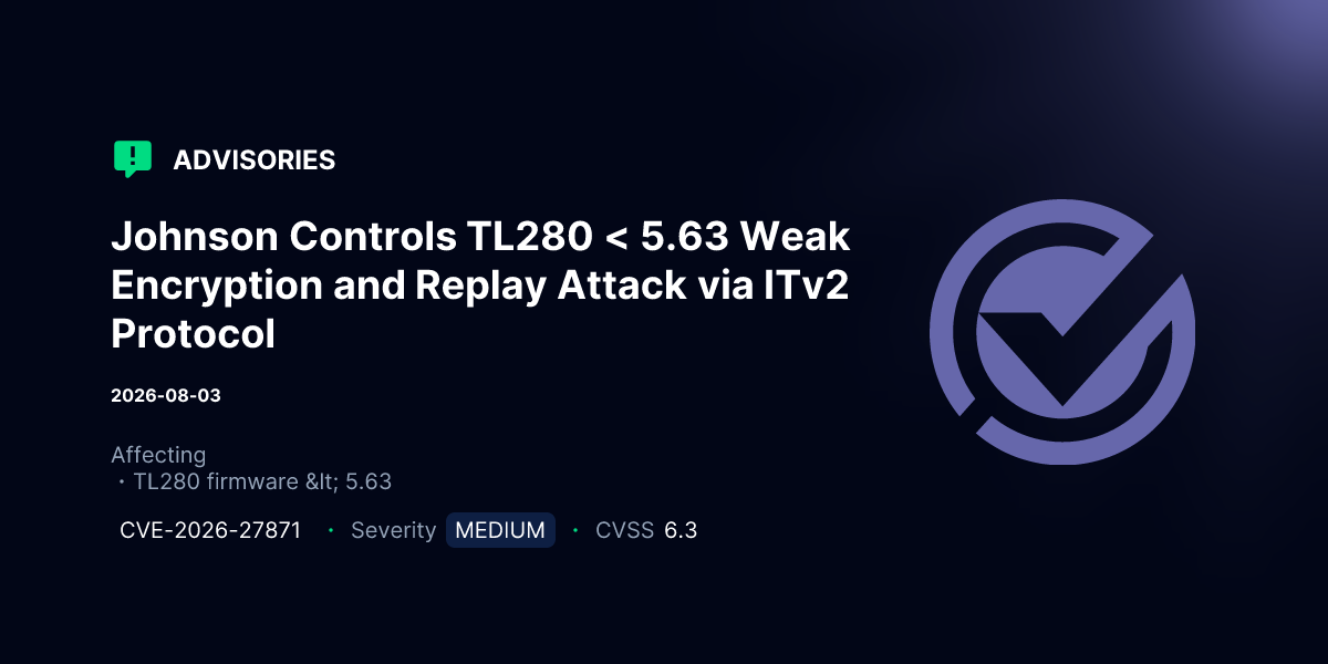 Johnson Controls TL280