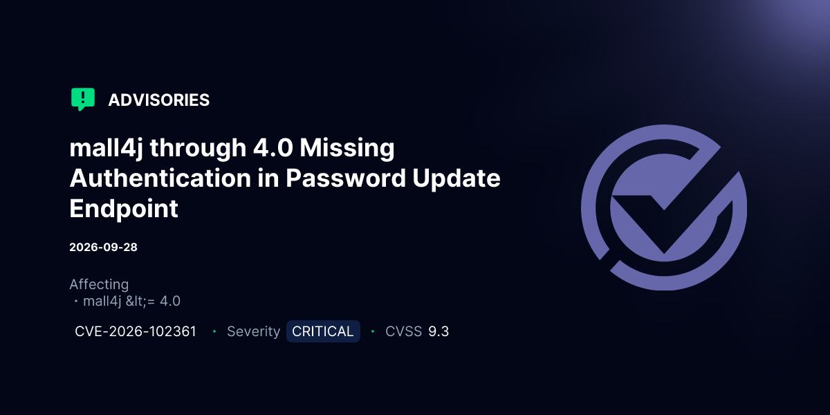 mall4j through 4.0 Missing Authentication in Password Update Endpoint ...