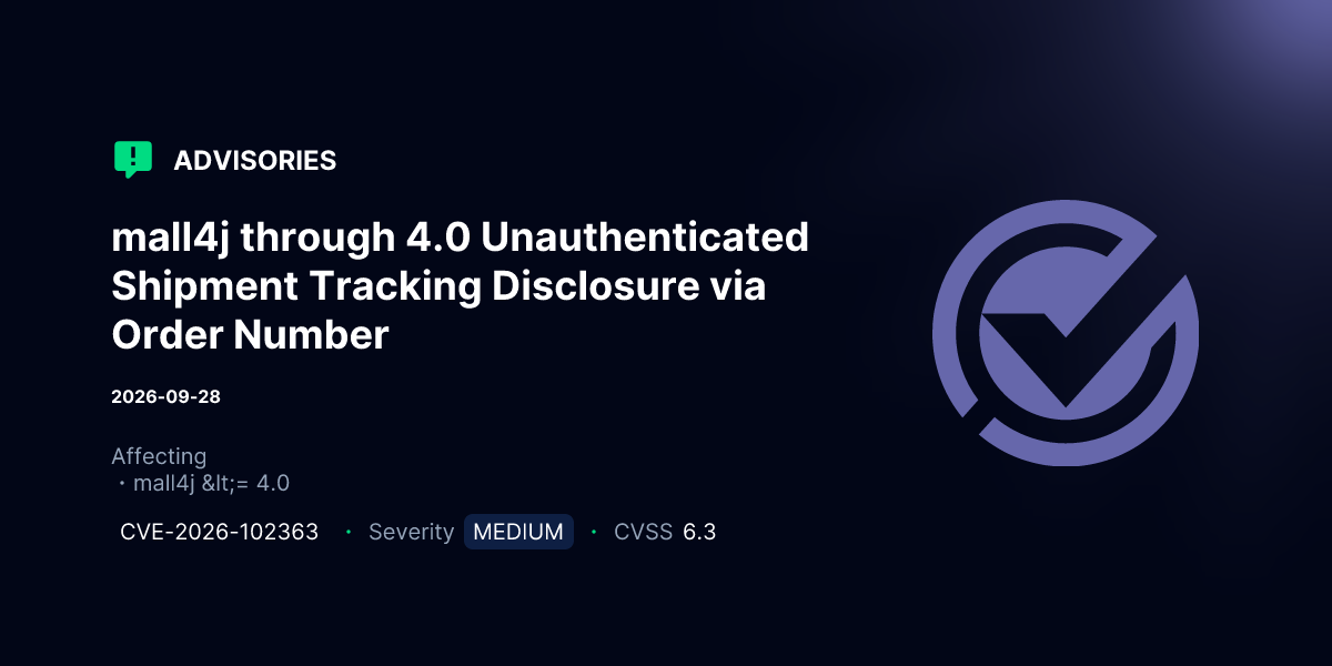 mall4j through 4.0 Unauthenticated Shipment Tracking Disclosure via ...