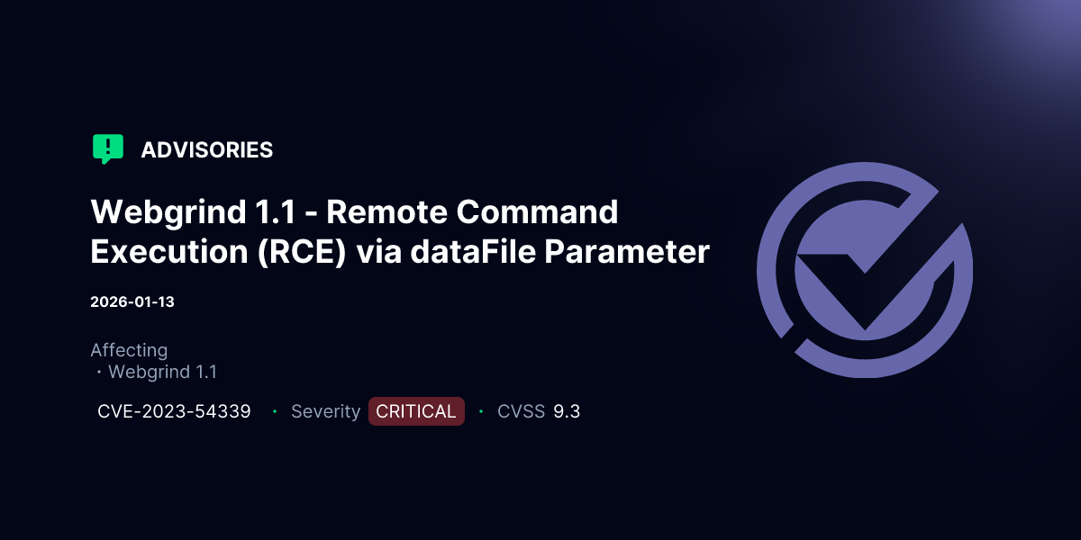 Webgrind 1.1 - Remote Command Execution (RCE) via dataFile Parameter ...