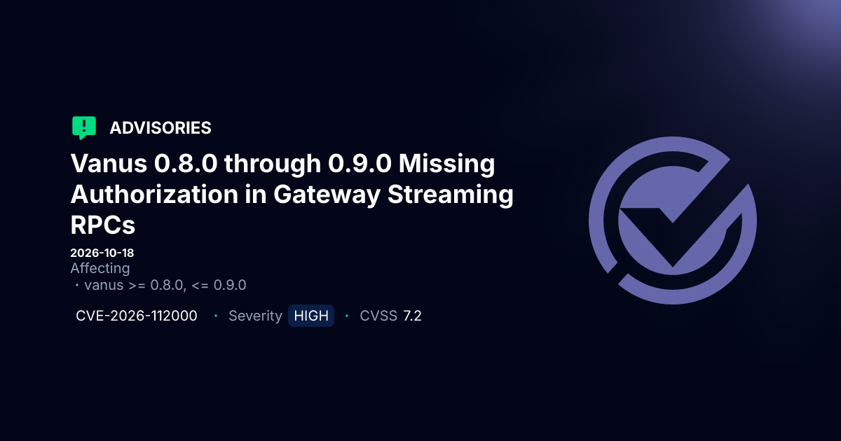 Vanus 0.8.0 to 0.9.0 Vulnerabilities: Missing Authentication and Authorization