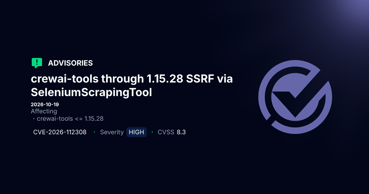 crewai-tools: a scraping tool skips the SSRF check on agent URLs