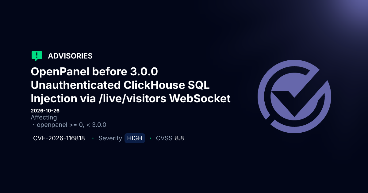 Multiple Vulnerabilities Found in OpenPanel Before 3.0.0