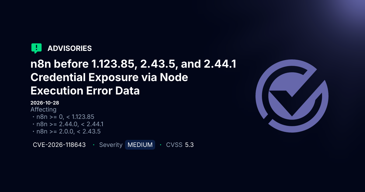 Multiple Vulnerabilities in n8n Affecting Versions Before 2.44.1