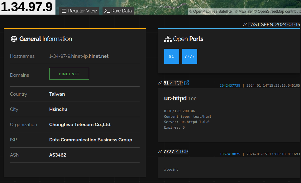 Xiongmai colocated with 7777-Botnet