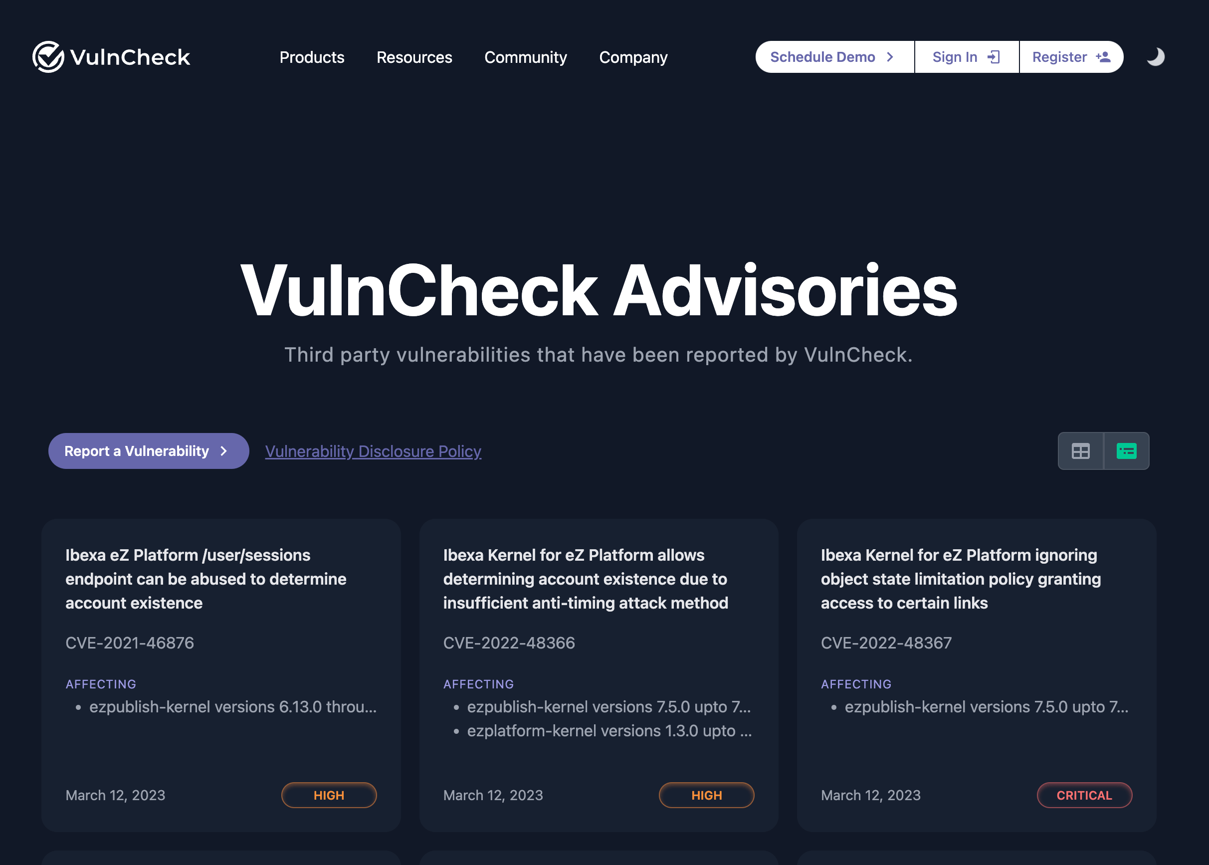 VulnCheck Advisories
